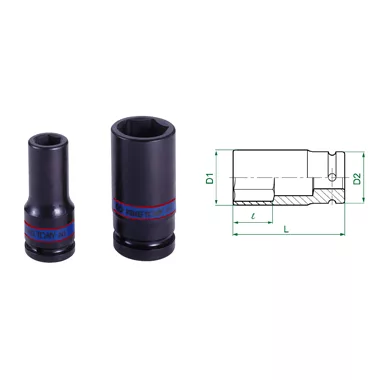 3/4" Drive Impact 23mm Deep Thin Wall Socket 6 Point Metric