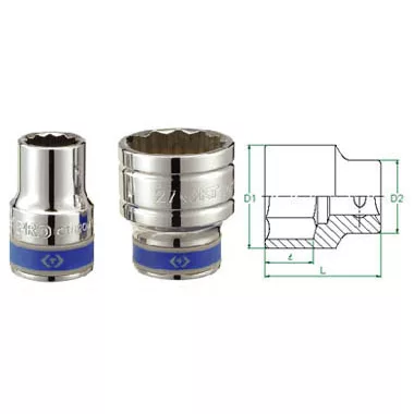 1" Drive Socket 55mm Metric 12 Point