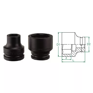 3/4" Drive Impact 2" SAE Socket 6 Point