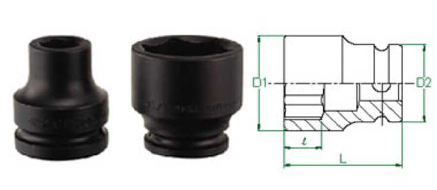 1" Drive Impact 53mm Socket Metric 6 Point