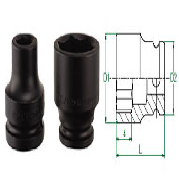 1" Drive Impact 90mm Socket Metric 6 Point