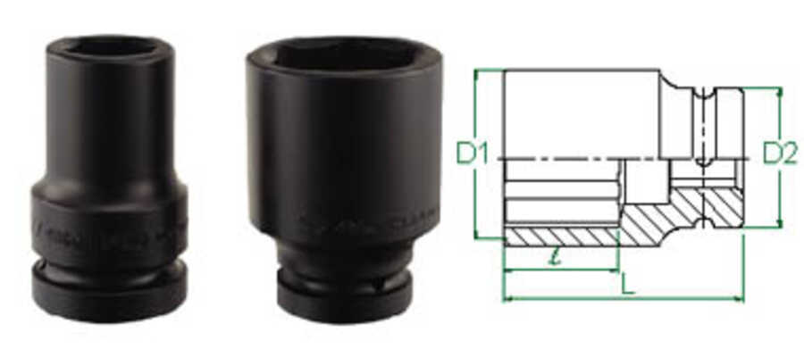 1" Drive Impact 36mm Socket 6 Point