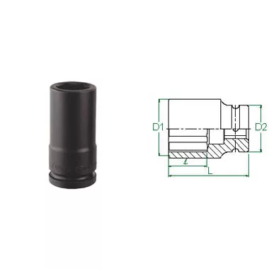 1" Drive Impact Thin Wall 32mm Metric Socket 6 Point