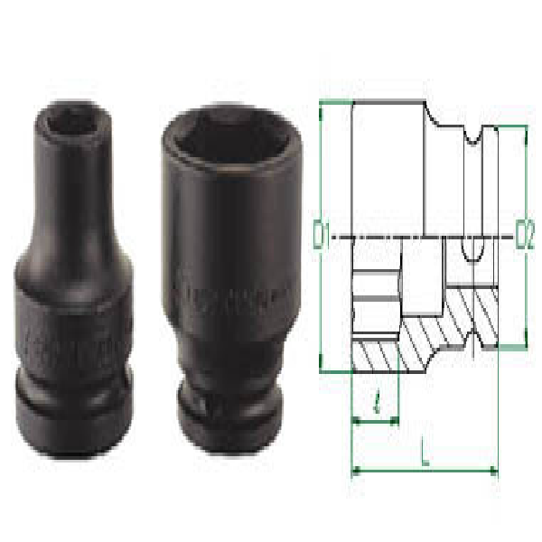 1-1/2" Drive Impact 2-5/8" SAE Socket 6 Point