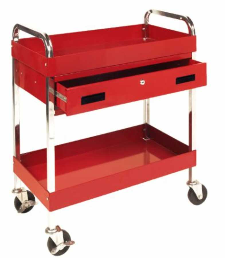 Two Shelf Utility Cart W Drawer Wilmar Performance Tool W54004