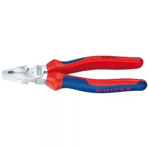 9" Chrome Plated High Leverage Combination Pliers with Comfort G