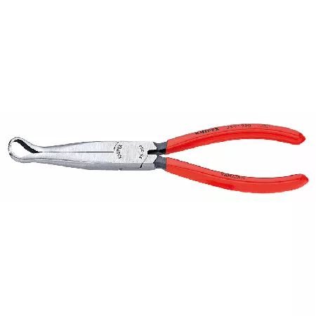 8" Mechanics Pliers, Long-Nose, 45-deg., Polished, Plastic