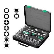 8100 SC 4 Zyklop Premium ratchet set, 1/2" drive, imperial 8100 SC 4 Zyklop Premium ratchet set, 1/2" drive, imperial