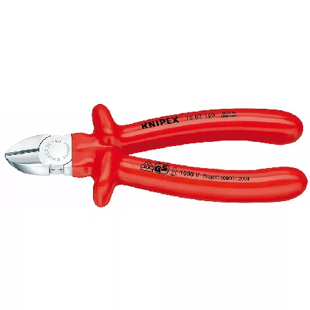 6-1/4" Diagonal Cutters, Chrome Plated, Insulated Plastic Grips
