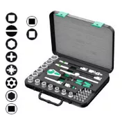 8100 SB 4 Zyklop Premium Ratchet Set, 3/8" Drive, Imperial 8100 SB 4 Zyklop Premium Ratchet Set, 3/8" Drive, Imperial