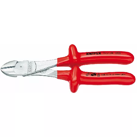 10" Hi-Leverage Diag. Cutters, Insulation Dip Grip, Chrome Plate