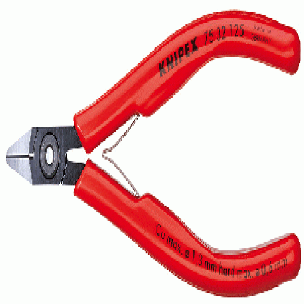 5" Electronics Diag. Cutters w/Small Bevel & Wire Clamp