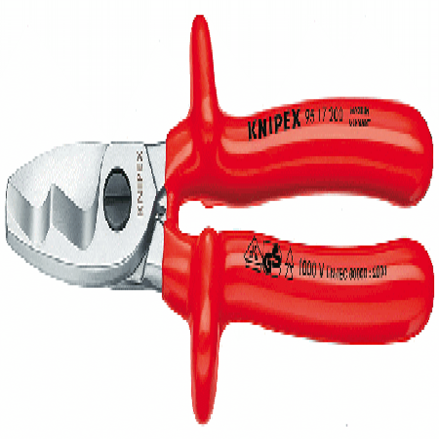 8" Twin Cutting Edge Cable Shears, Chrome Plated