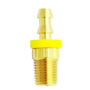1/4" NPT Push On & Lock On Brass Male Hose End (3/8" Hose ID) 1/4" NPT Push On & Lock On Brass Male Hose End (3/8" Hose ID)