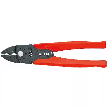 9" Crimping Pliers, Burnished, Plastic Grips