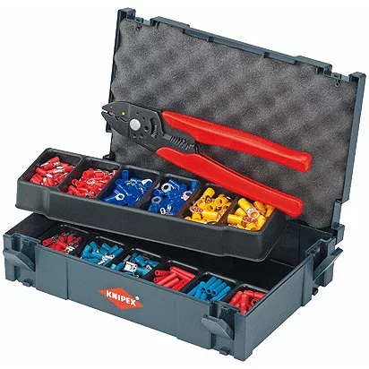 300pc. Crimp Asmt. for Cable Connectors w/Pliers 9732225