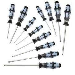3334/12 Screwdriver Set, Stainless Steel - Slotted, Phillips & S