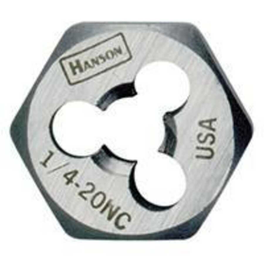 1/4" - 28 NF - Left-hand Re-threading Hexagon Fractional Die