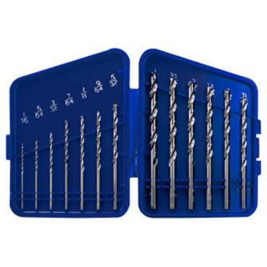 15-Piece Cobalt High Speed Steel Drill Bit Set