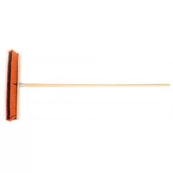 24" Push Broom Head with Metal Tip, 60" Lacquered Handle