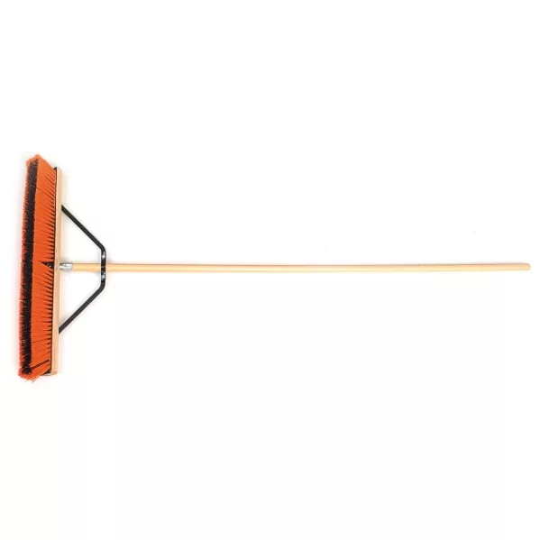 24" Traditional Hardwood Block Push Broom 60" lacquered Handle