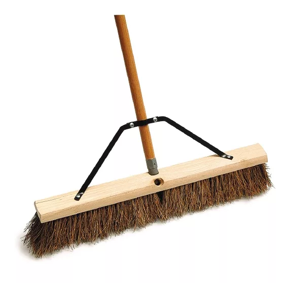 24" Traditional Hardwood Block Push Broom 60" lacquered H
