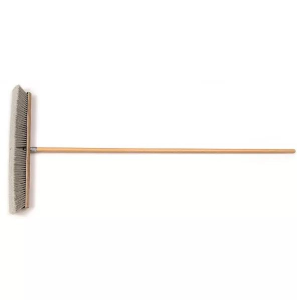 18" Traditional Hardwood Block Push Silver Broom Head Only