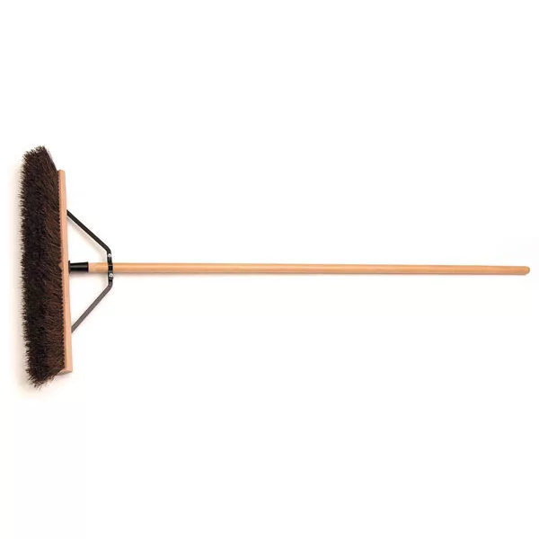 24" Assembled Push Broom and 60" x 1-1/8" Lacquered Handle