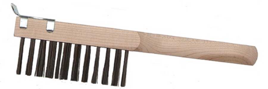 11" 4 x 11 Row Wire Scratch Brush w/ Scraper