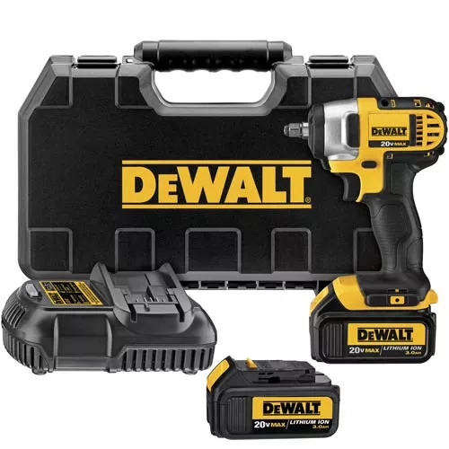 20V MAX Lithium Ion 3/8 Inch Impact Wrench Kit w Hog Ring