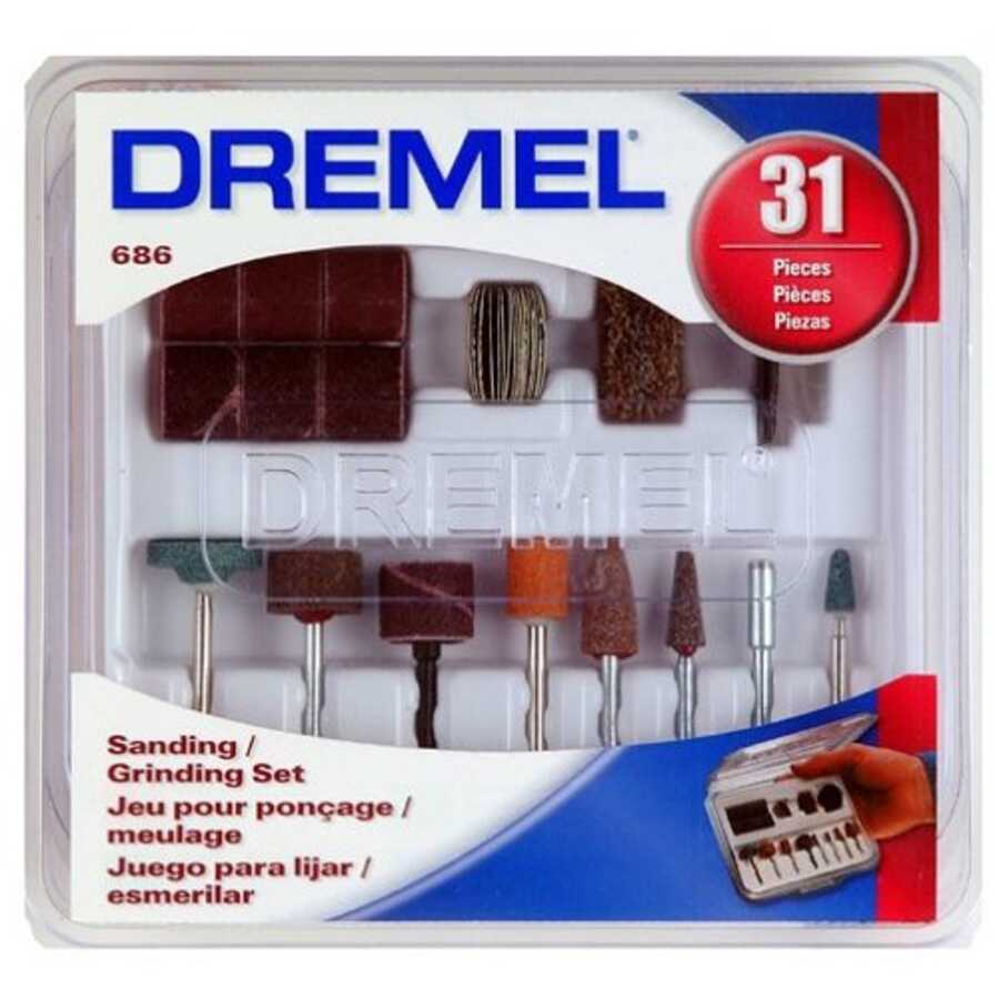 Sanding/Grinding kit with 31 Accessories