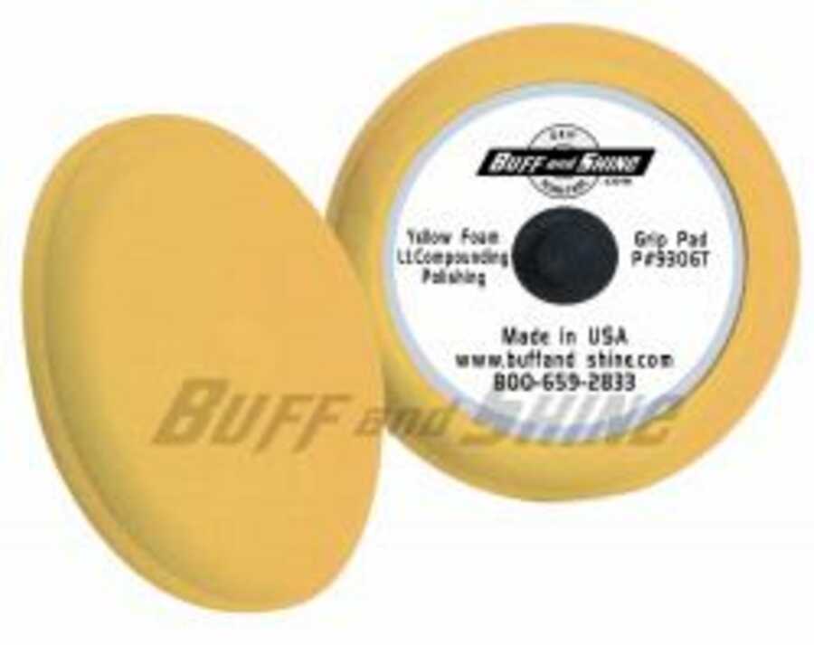 9"x1.5" Yellow Polishing Foam Grip Pad