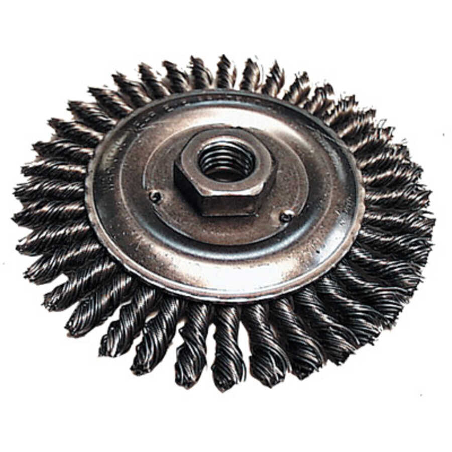 4" Stringer Bead Twist Wire Wheel