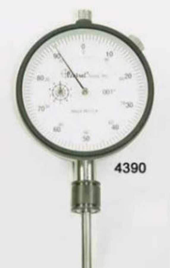 Dial Indicator 0-30mm, .01mm Grads, LB, 1/2" shank