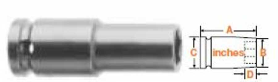 3/8" Square Drive Socket, SAE 15/16" Female Hex