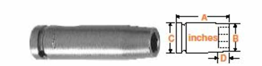 3/4" Female Square Drive Socket, SAE 3/4" Hex Opening