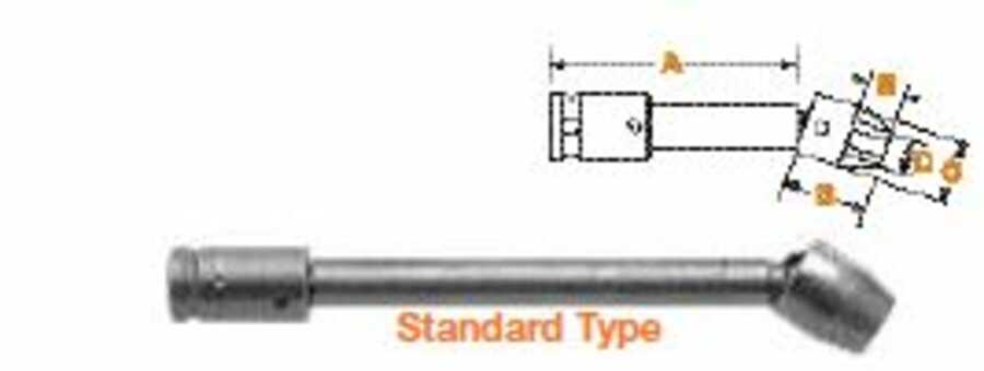 1/2" Square Drive Swivel Socket Wrench Extension SAE 3/4" Hex Op