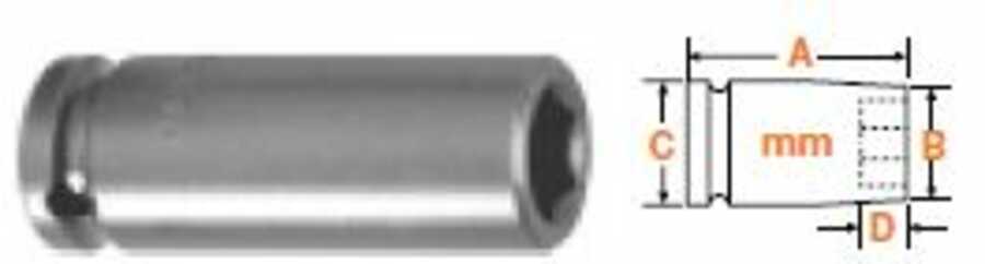 1/4" Square Drive Socket, Metric 5.5mm Hex Opening
