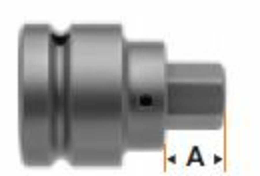 1" Square Drive Insert Bit, Metric 19mm Hex Size