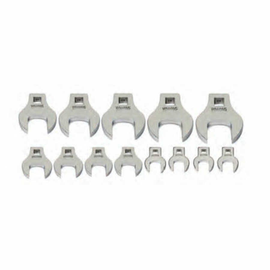 3/8 Inch Drive Crowfoot Wrench Set 3/8 to 1-1/8 Inch 13 Pc