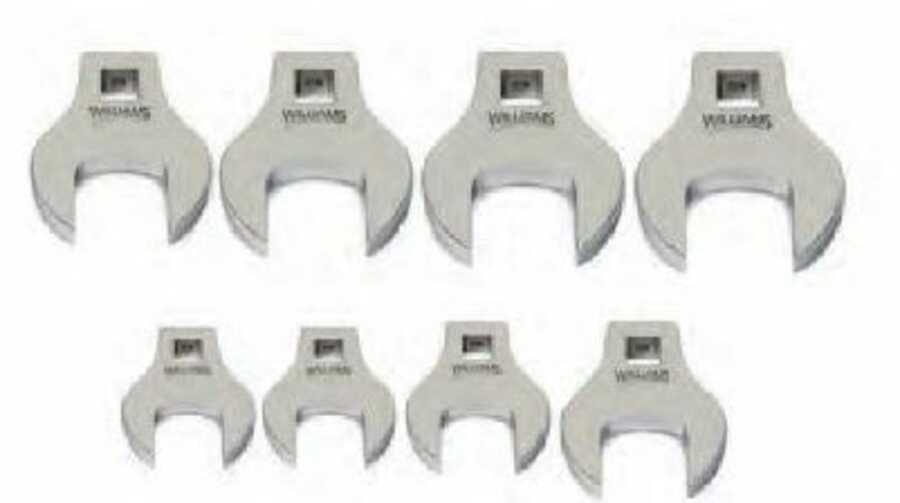 Williams 10791 3/8 Drive Crowfoot Wrench Set 8-Piece 17mm to 24mm 