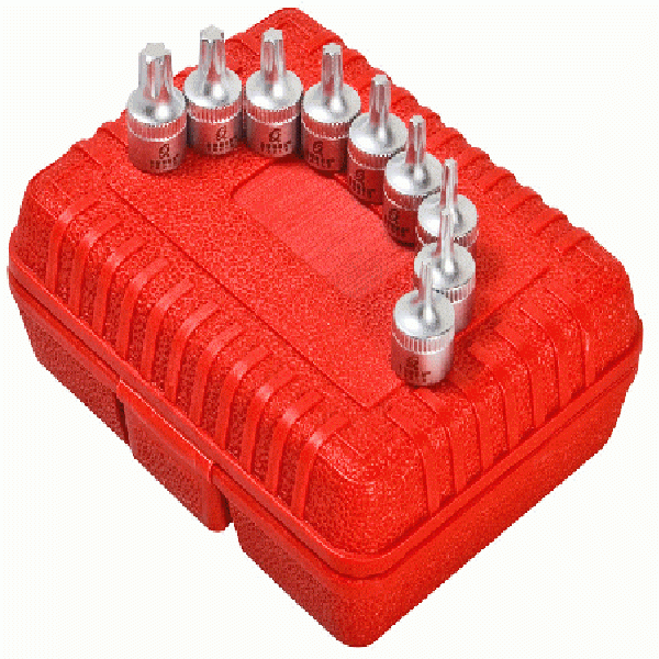 1/4\" Drive 9 Piece Stubby Star Drive Bit Socket Set