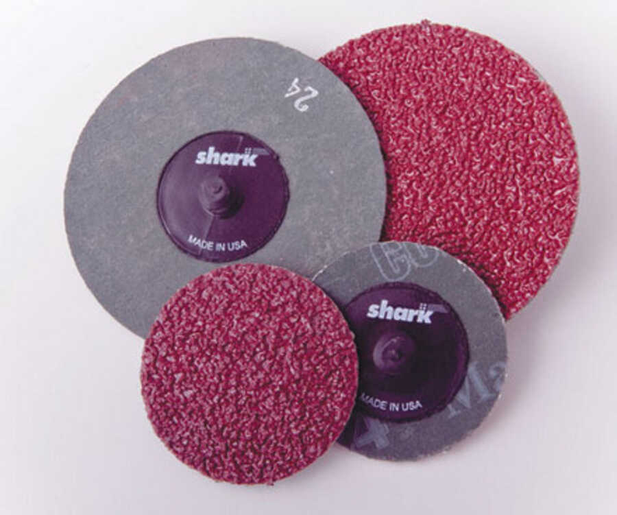 Shark 12841 36 Grit Aluminum Oxide Twist Lock Discs 2-Inch 10-Pack 