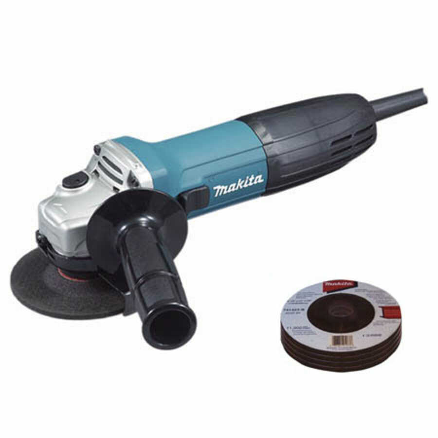 4 1/2 Inch Angle Grinder w 4 Free Wheels