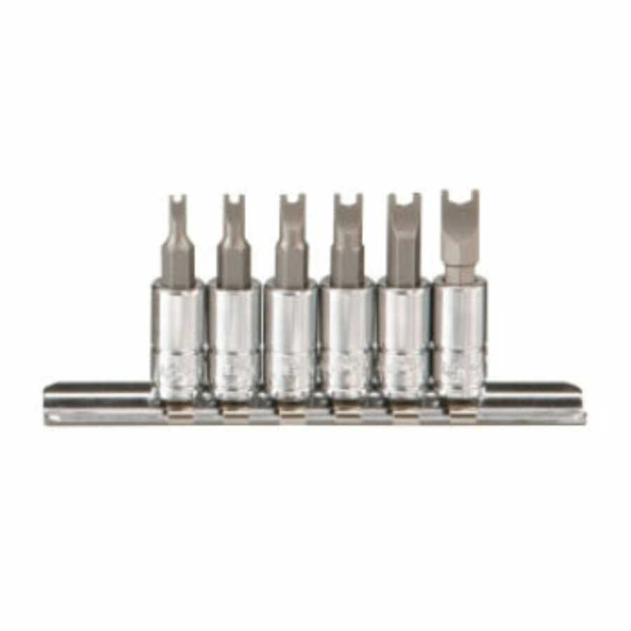 1/4 Inch Drive Slotted & Phillips Bit Socket Set 6 Pc