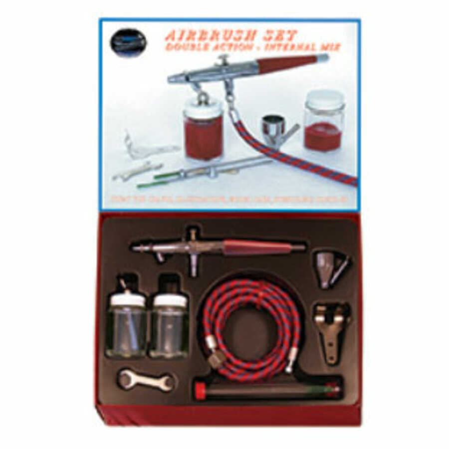 Double Action Siphon Feed Airbrush Set