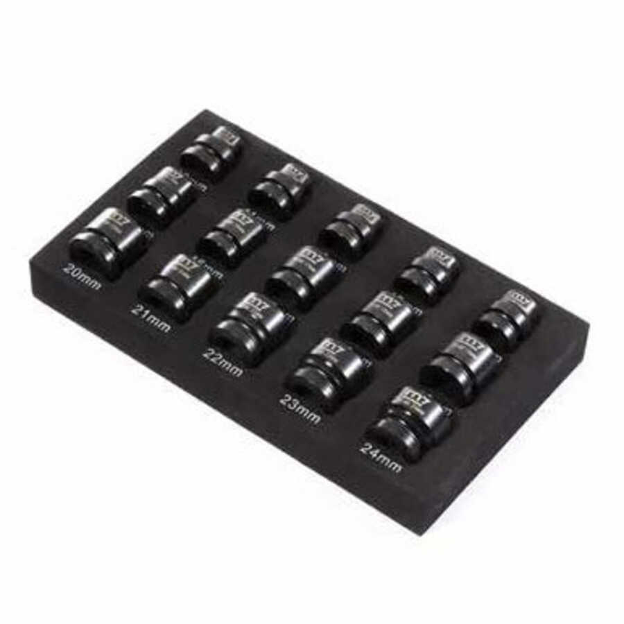 Might Seven MA42006S 6pc 1/2 Inch Air Impact Stubby Socket Set