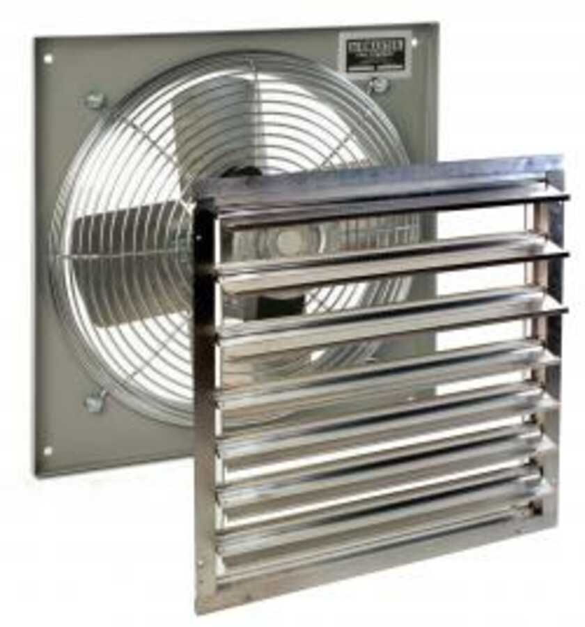 Wall Fan 16 Inch 1540 CFM w Shutter, Speed Control