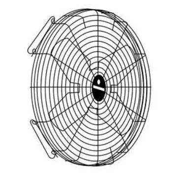 (image for) DJ-24HGB 24 Inch Yellow PVC Coated Hinged Guard and Propeller
