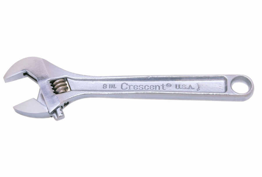 8 Inch Chrome Finish Adjustable Wrench